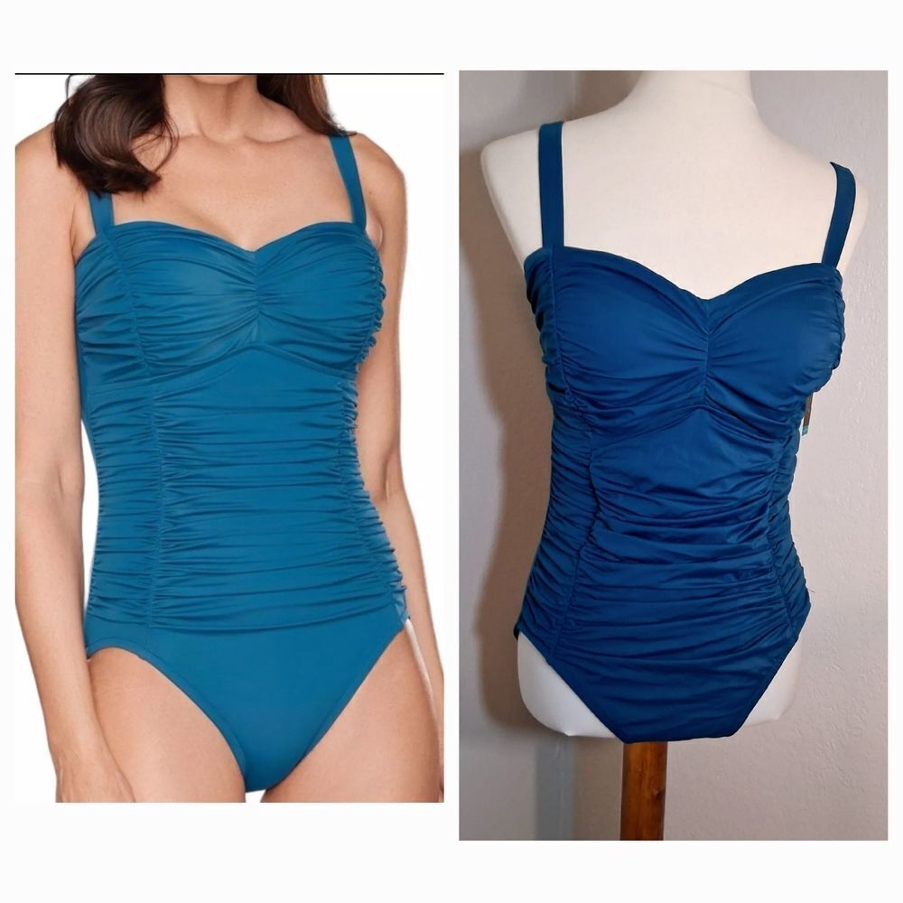 Aqua Green Women's Blue One Piece Swimsuit